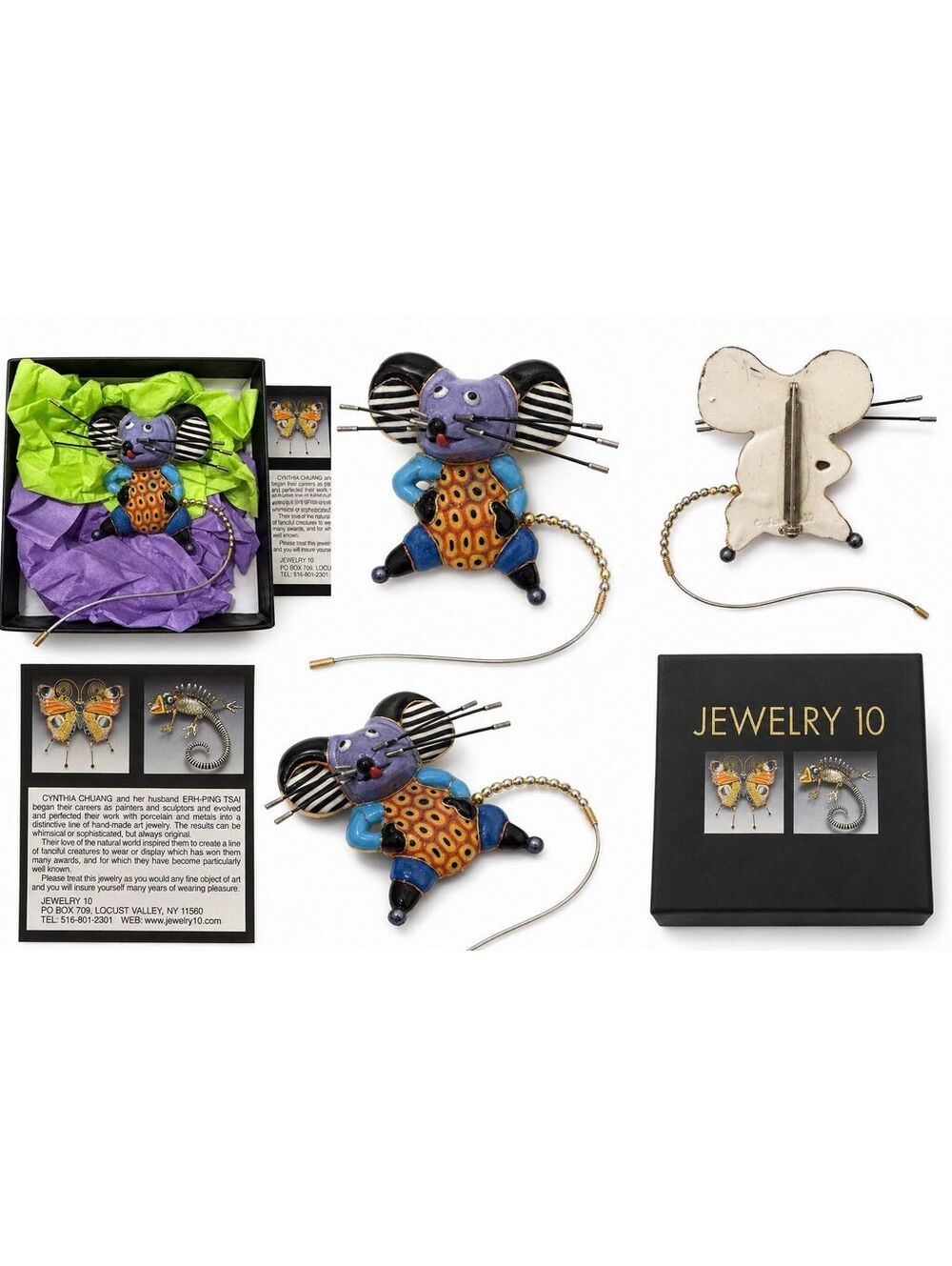 Cynthia Chuang Jewelry 10 Whimsical Mouse Brooch